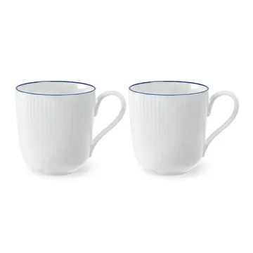 Blueline kubek 280 ml, 2‑pak - Biały-niebieski - Royal Copenhagen