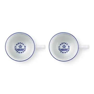 Blueline kubek 280 ml, 2‑pak - Biały-niebieski - Royal Copenhagen
