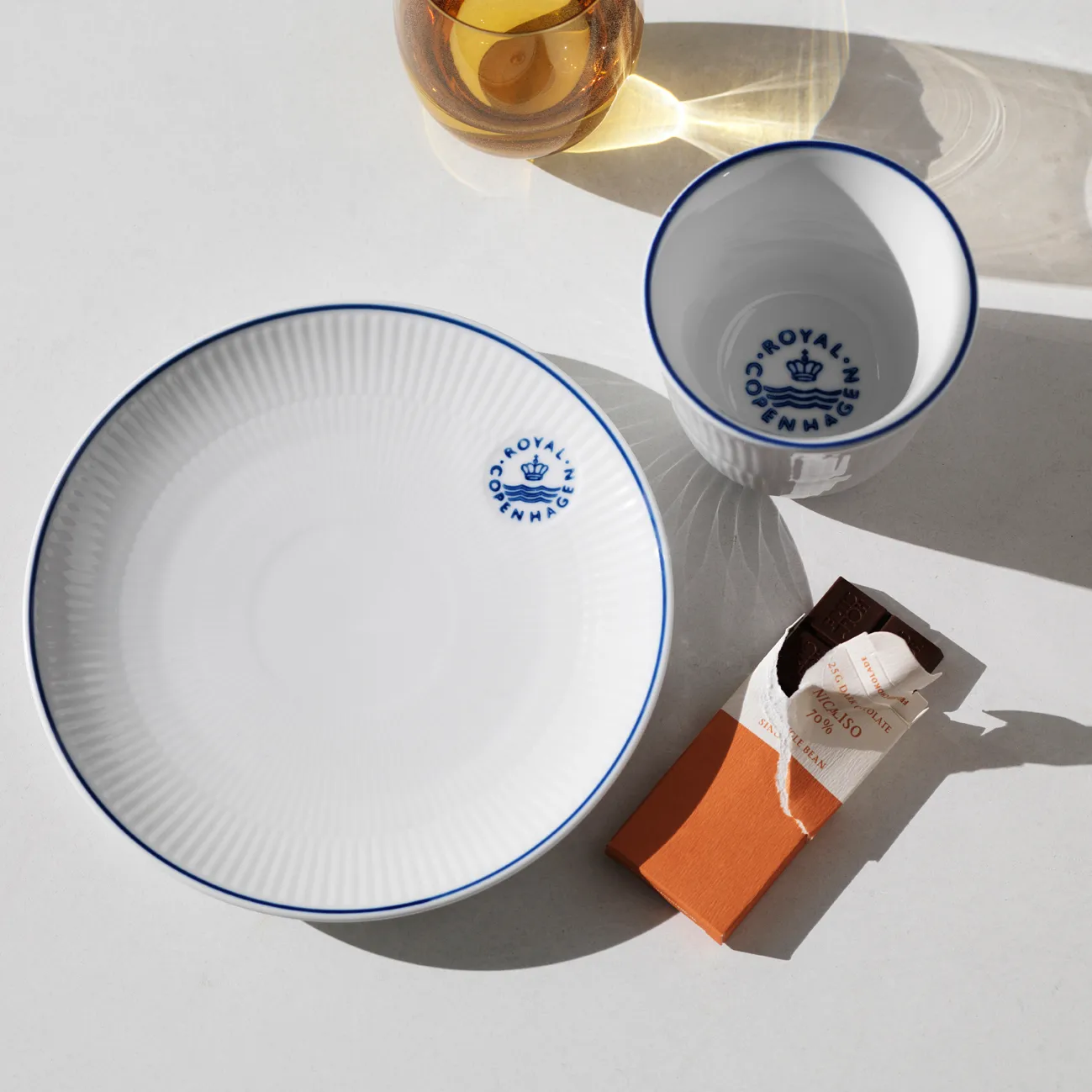 Blueline kubek termiczny 260 ml, Biały-niebieski Royal Copenhagen