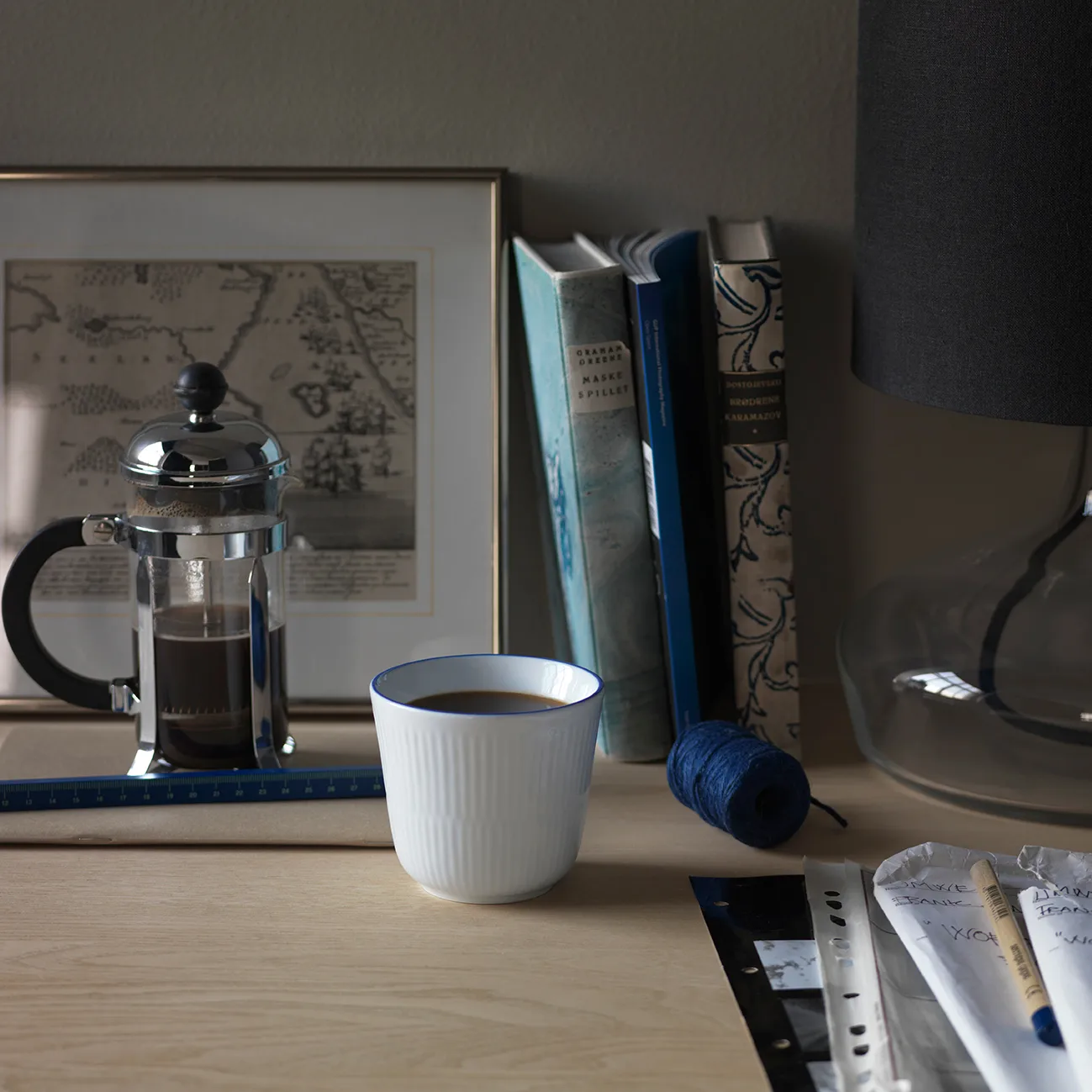 Blueline kubek termiczny 260 ml, Biały-niebieski Royal Copenhagen