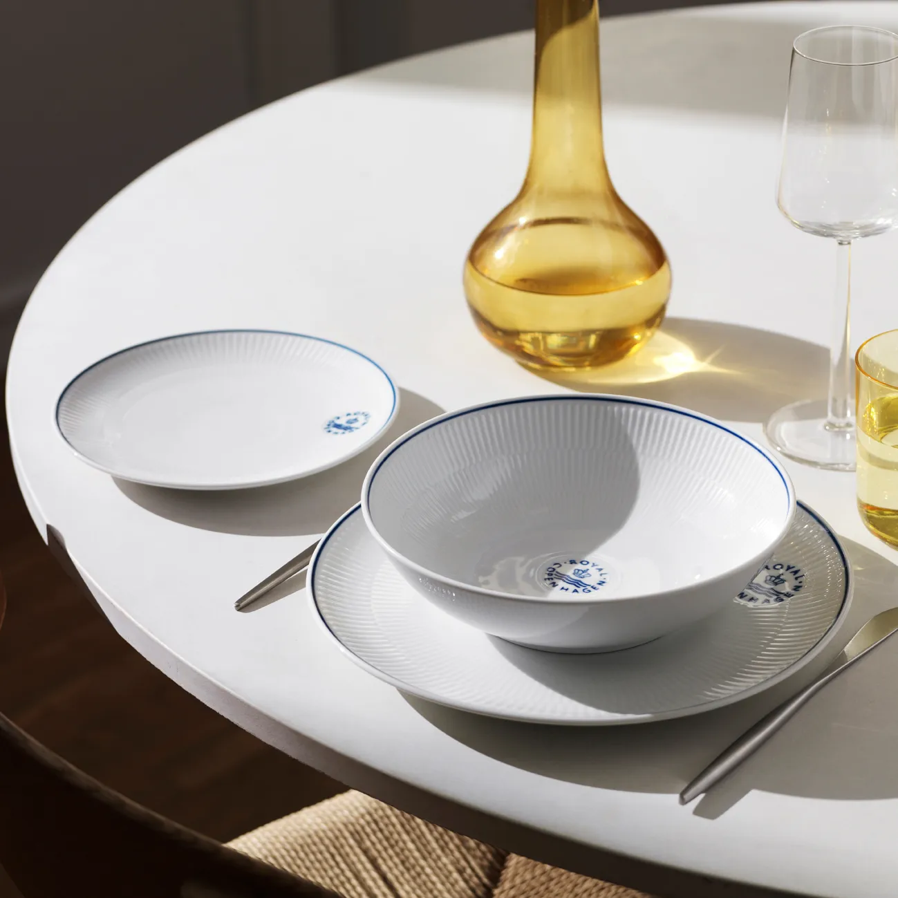 Blueline miska 1100 ml, Biały-niebieski Royal Copenhagen