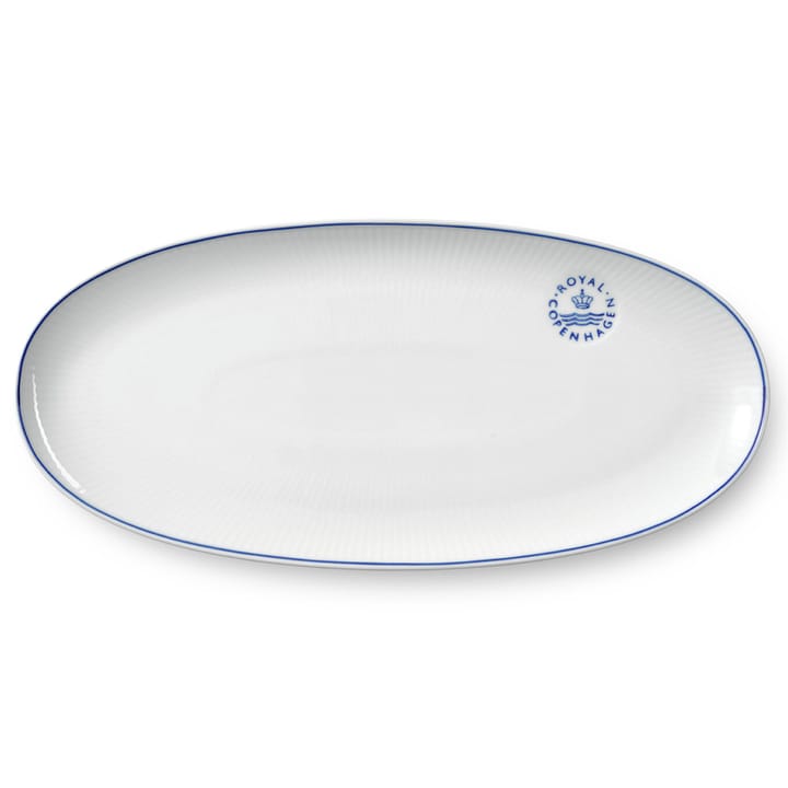 Blueline spodek ovalny 37 cm, Biały-niebieski Royal Copenhagen