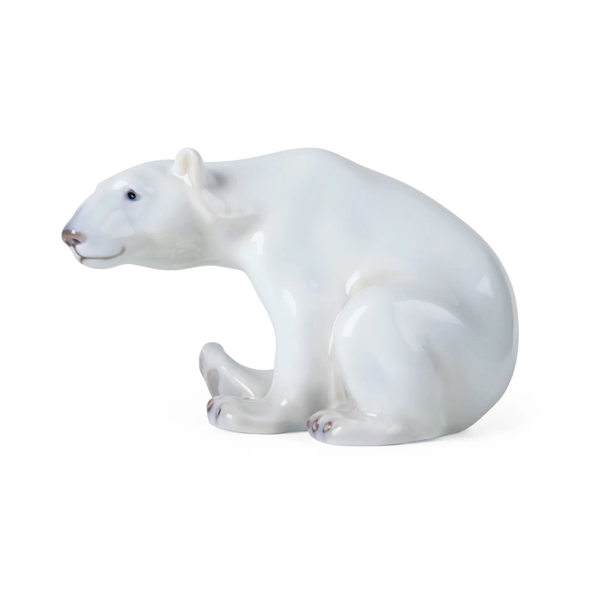 Dekoracja Royal Copenhagen siedzący niedźwiedź polarny, 12 cm Royal Copenhagen