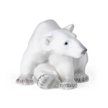 Dekoracja Royal Copenhagen siedzący niedźwiedź polarny - 12 cm - Royal Copenhagen