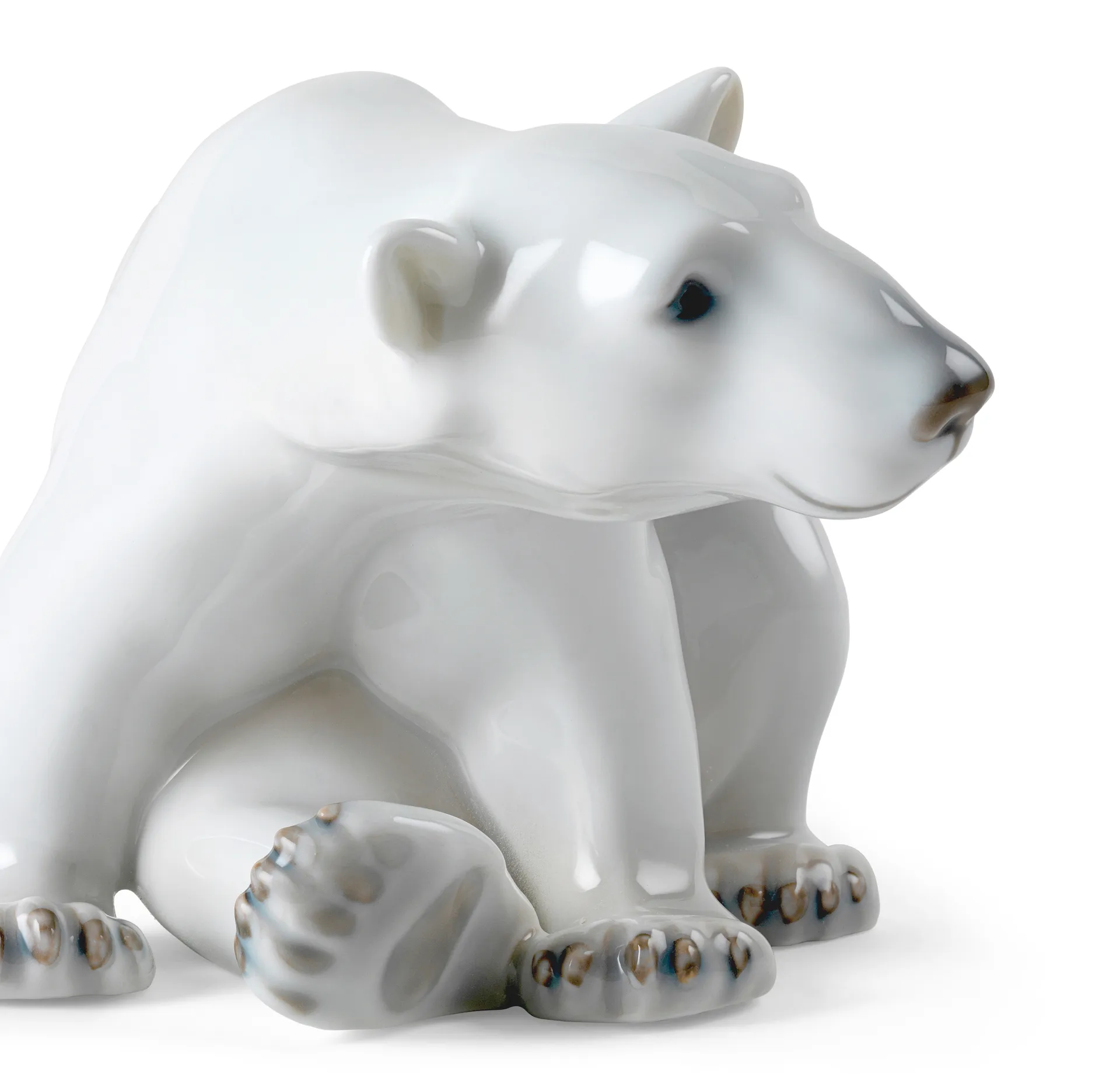 Dekoracja Royal Copenhagen siedzący niedźwiedź polarny, 12 cm Royal Copenhagen