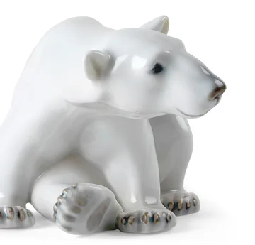 Dekoracja Royal Copenhagen siedzący niedźwiedź polarny - 12 cm - Royal Copenhagen