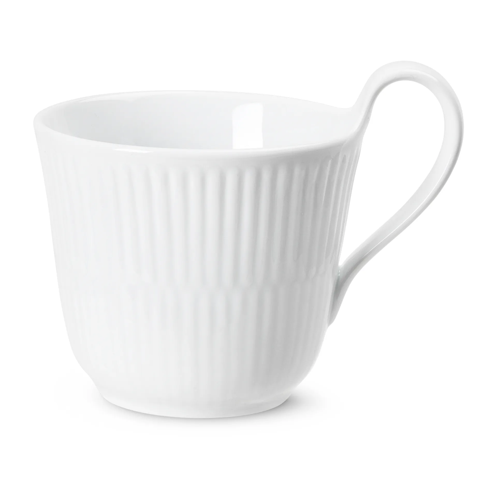 Kubek White Fluted z wysokim uchem, 25 cl Royal Copenhagen