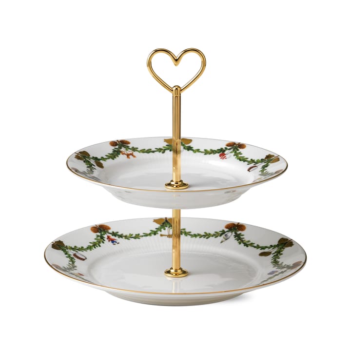 Patera piętrowa do ciasta Star Fluted Christmas, 23 cm Royal Copenhagen
