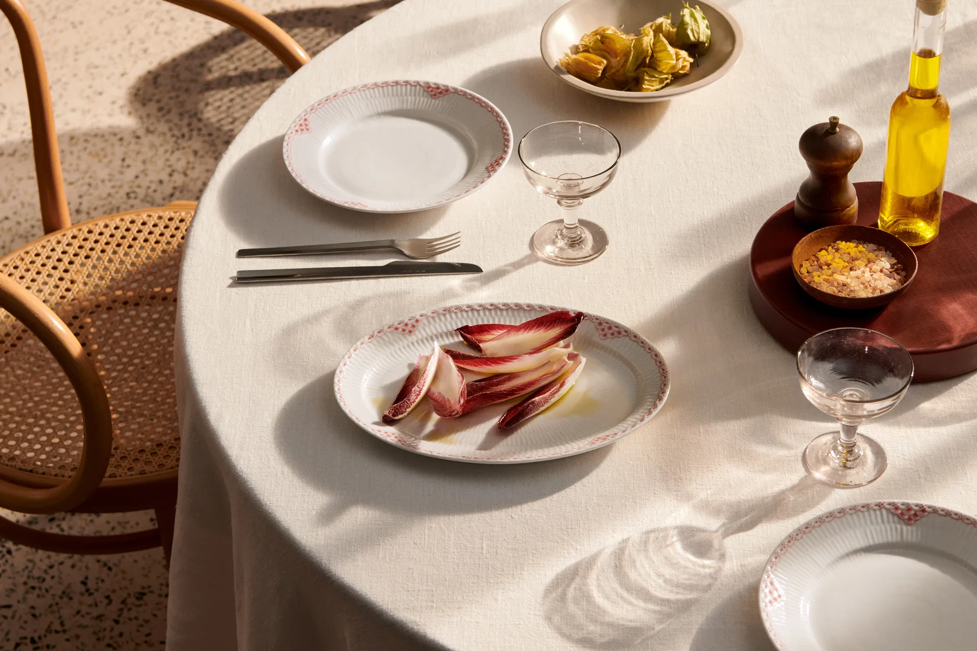 Półmisek Coral Lace owalny 21x28,5 cm, Koral-biały Royal Copenhagen