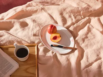 Półmisek Coral Lace owalny 21x28,5 cm - Koral-biały - Royal Copenhagen