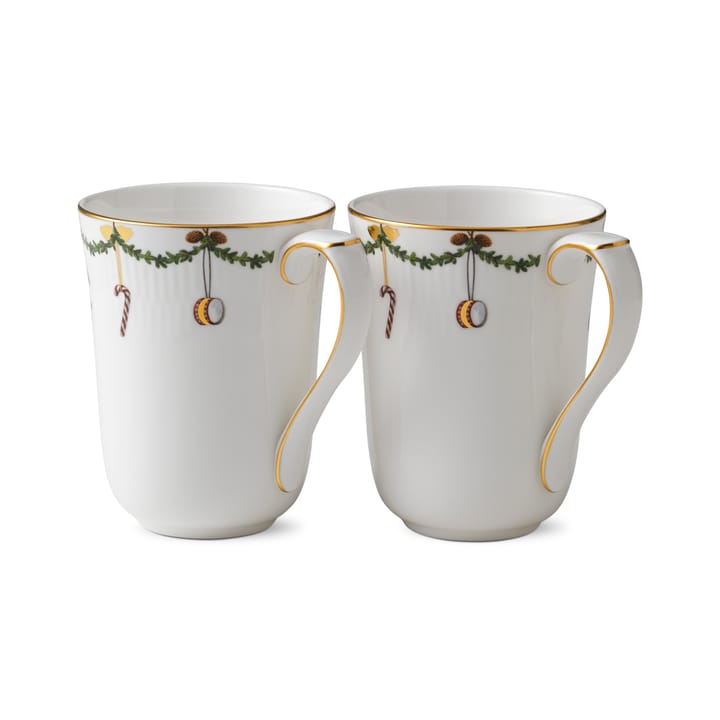 Star Fluted 2-pak świątecznych kubków Star Fluted  - 330 ml - Royal Copenhagen
