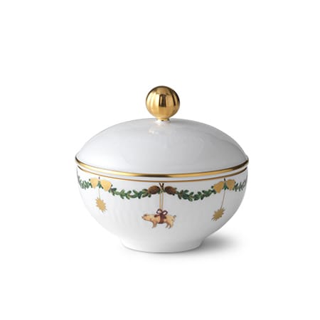 Star Fluted Christmas cukiernica z pokrywką - 150 ml - Royal Copenhagen