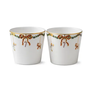 Star Fluted Christmas Świąteczne kubki do serwowania 2 szt - 300 ml - Royal Copenhagen