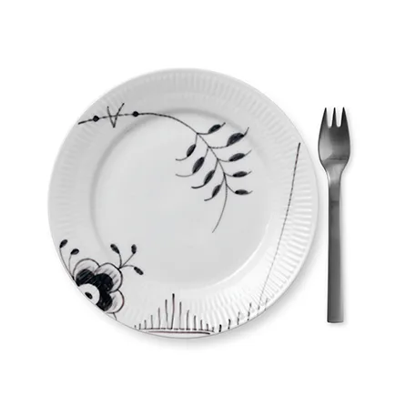 Talerz Black Fluted Mega 2, Ø 19 cm Royal Copenhagen