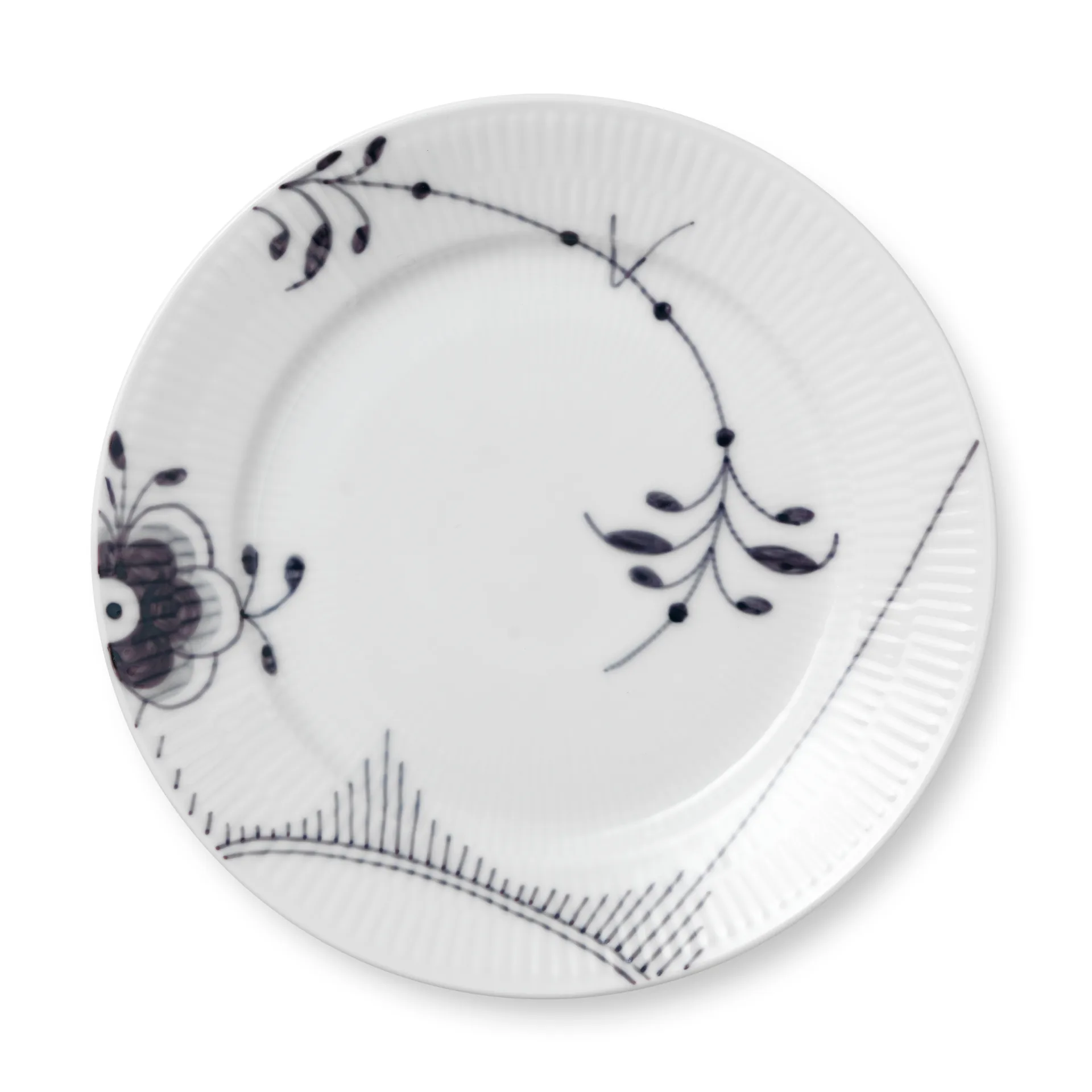 Talerz Black Fluted Mega 2, Ø22 cm Royal Copenhagen
