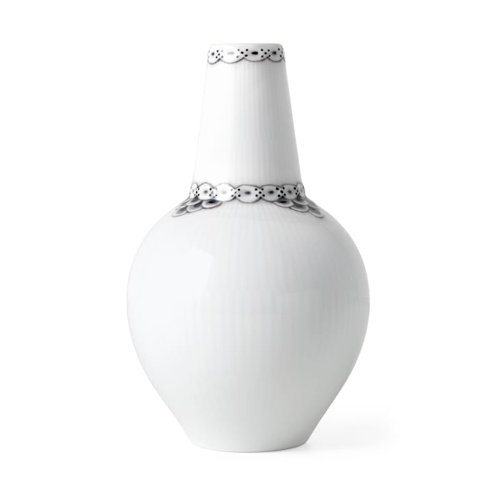 Wazon Black Lace 11,5 cm, Czarny-biały Royal Copenhagen