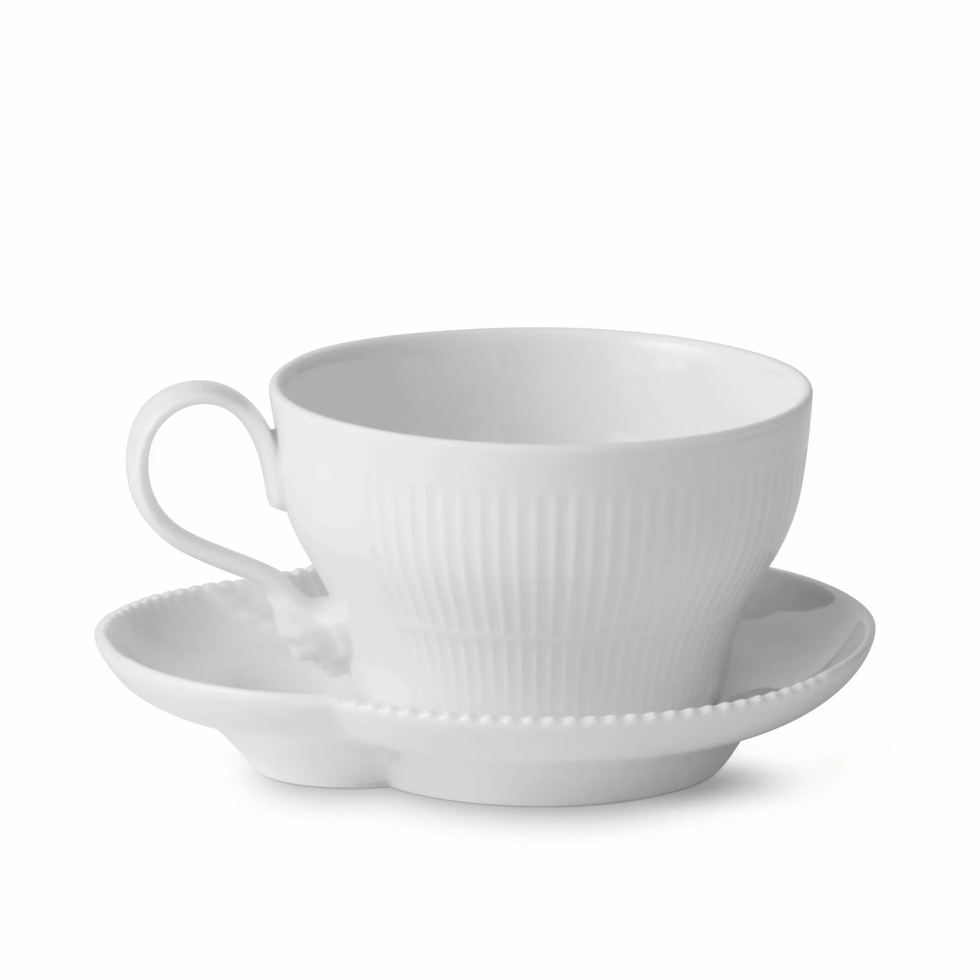 White Elements filiżanka ze spodkiem 260 ml, 260 ml Royal Copenhagen