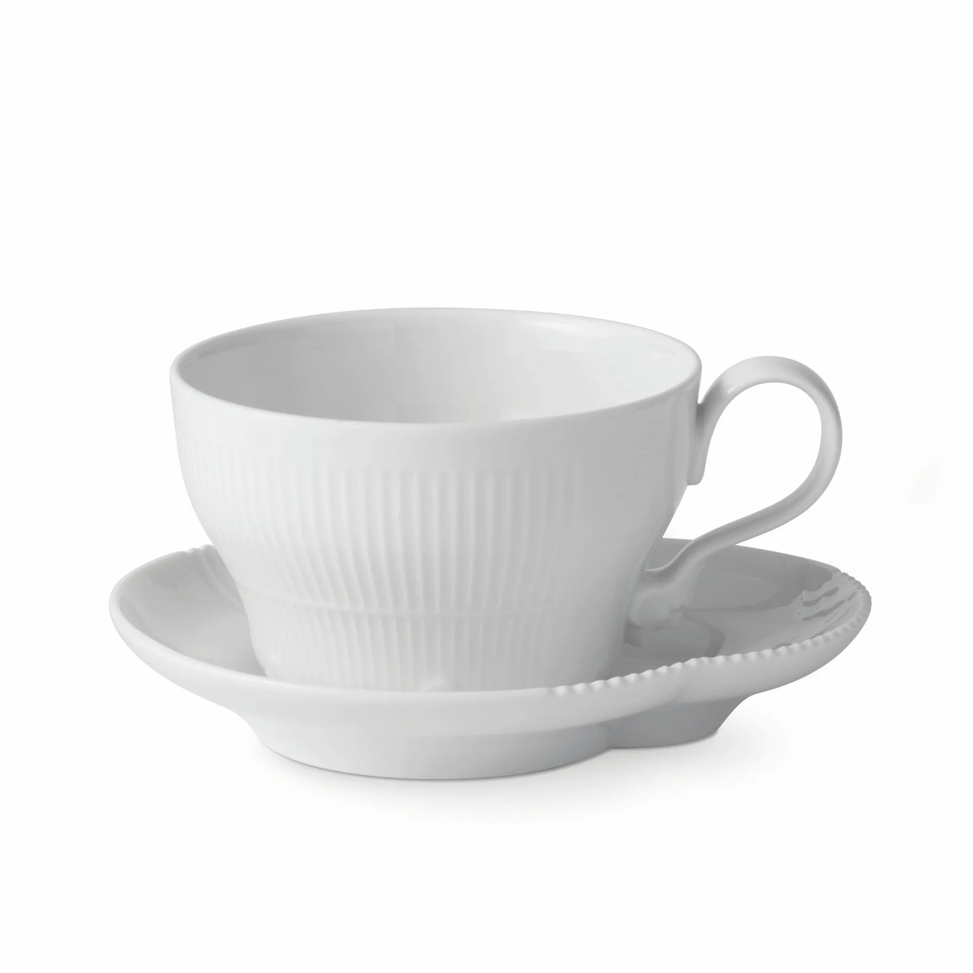 White Elements filiżanka ze spodkiem 260 ml, 260 ml Royal Copenhagen