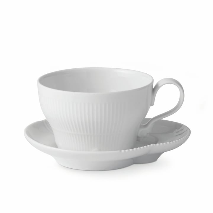 White Elements filiżanka ze spodkiem 260 ml - 260 ml - Royal Copenhagen