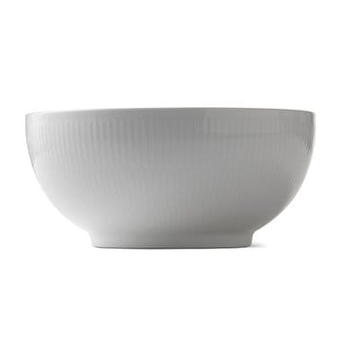 White Fluted miska - Ø 21 cm - Royal Copenhagen