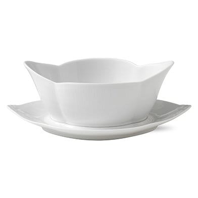 White Fluted miska na sos ze spodkiem - 500 ml - Royal Copenhagen