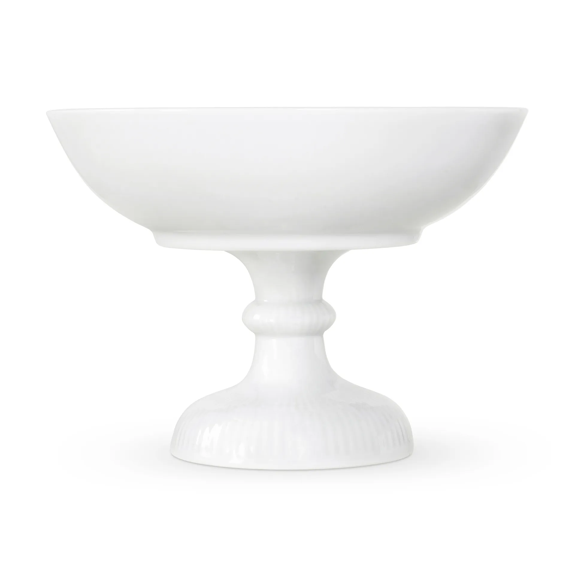 White Fluted miska na stopie, Ø21 cm Royal Copenhagen