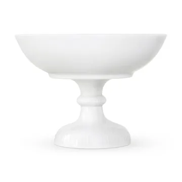 White Fluted miska na stopie - Ø21 cm - Royal Copenhagen