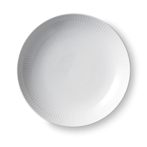 White Fluted Modern płyta - Ø 20 cm - Royal Copenhagen