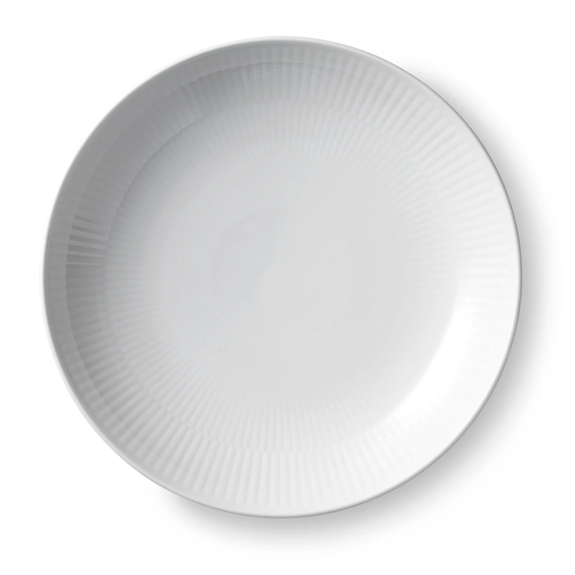 White Fluted Modern płyta, Ø 25 cm Royal Copenhagen