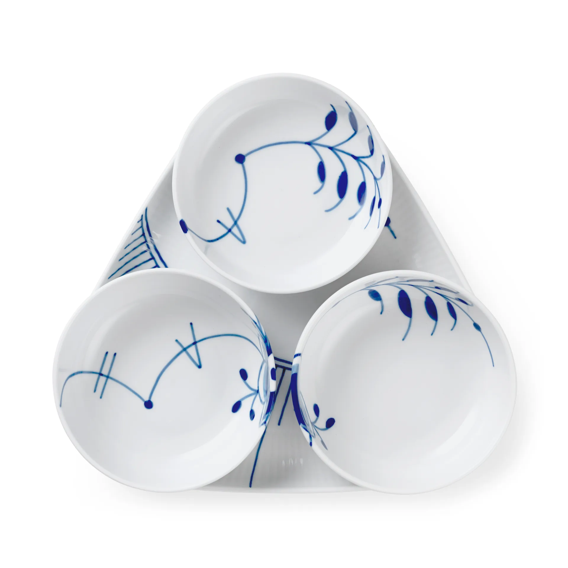 Zestaw do serwowania Blue Fluted Mega 4 sztuk, Niebiesko-biały Royal Copenhagen