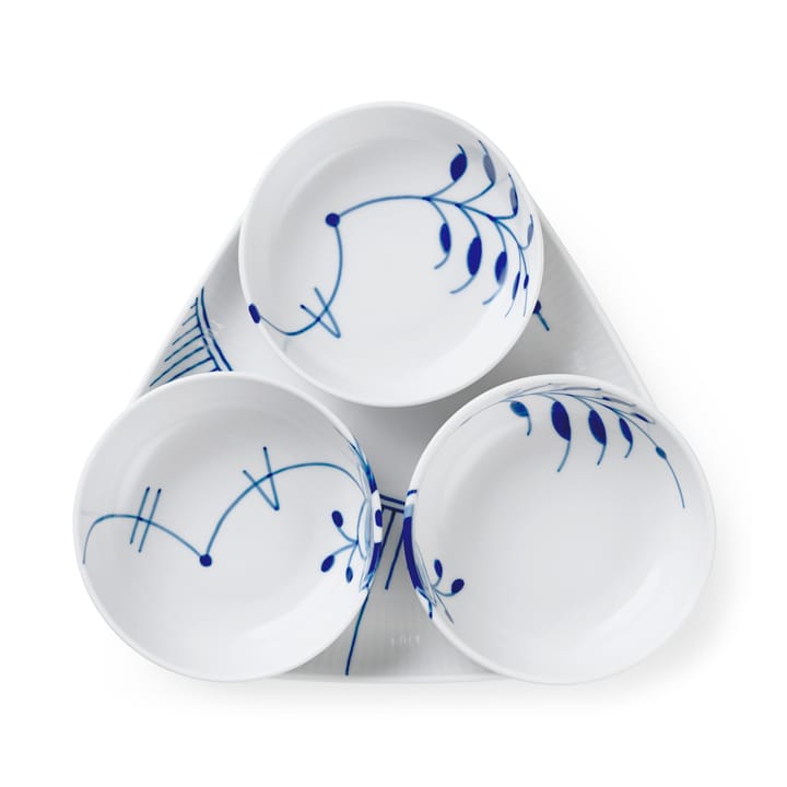 Zestaw do serwowania Blue Fluted Mega 4 sztuk, Niebiesko-biały Royal Copenhagen