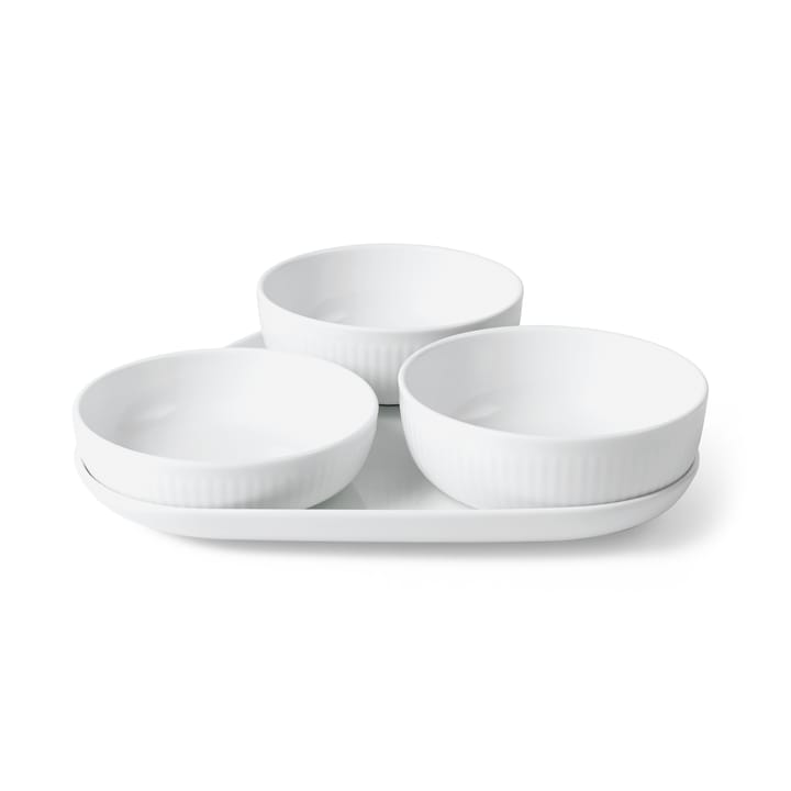 Zestaw do serwowania White Fluted 4 sztuk - Biały - Royal Copenhagen