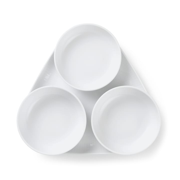 Zestaw do serwowania White Fluted 4 sztuk, Biały Royal Copenhagen