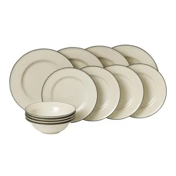 Union Street zestaw 12 sztuk - krem - Royal Doulton