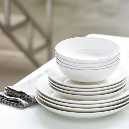 Zestaw talerzy Maze 12 sztuk, biały Royal Doulton