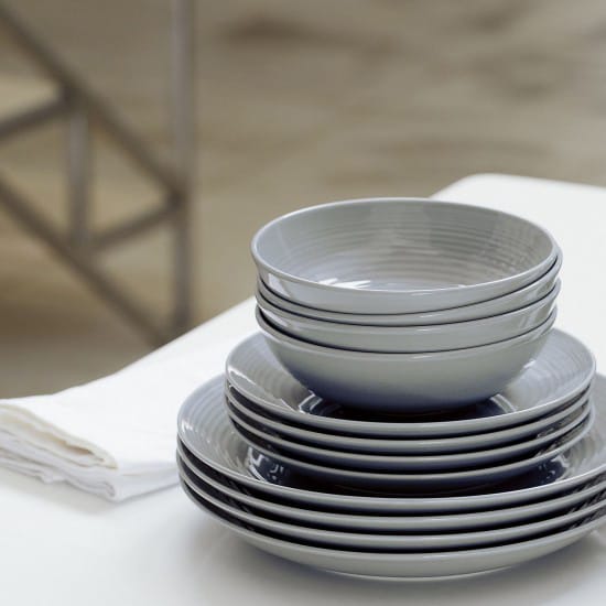 Zestaw talerzy Maze 12 sztuk, ciemnoszary Royal Doulton