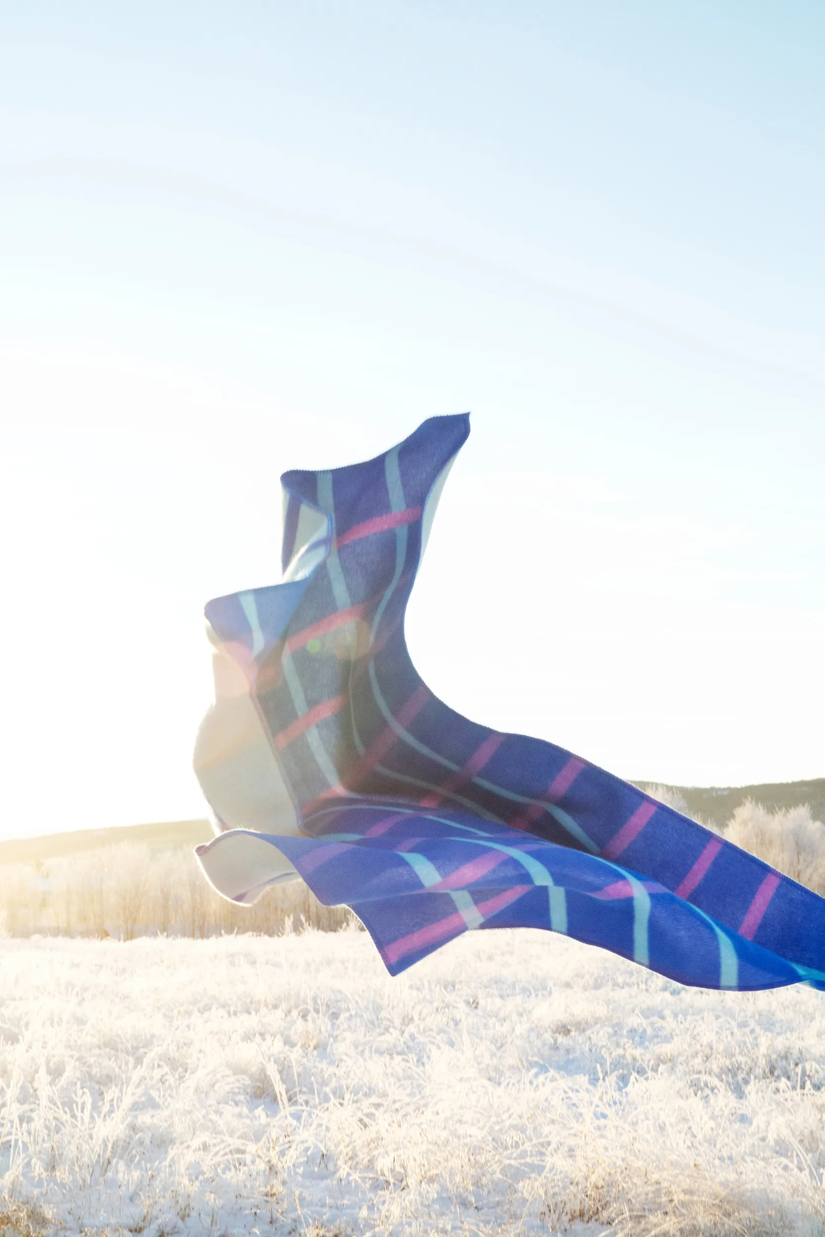 Knut koc 135x200 cm, Blue Røros Tweed