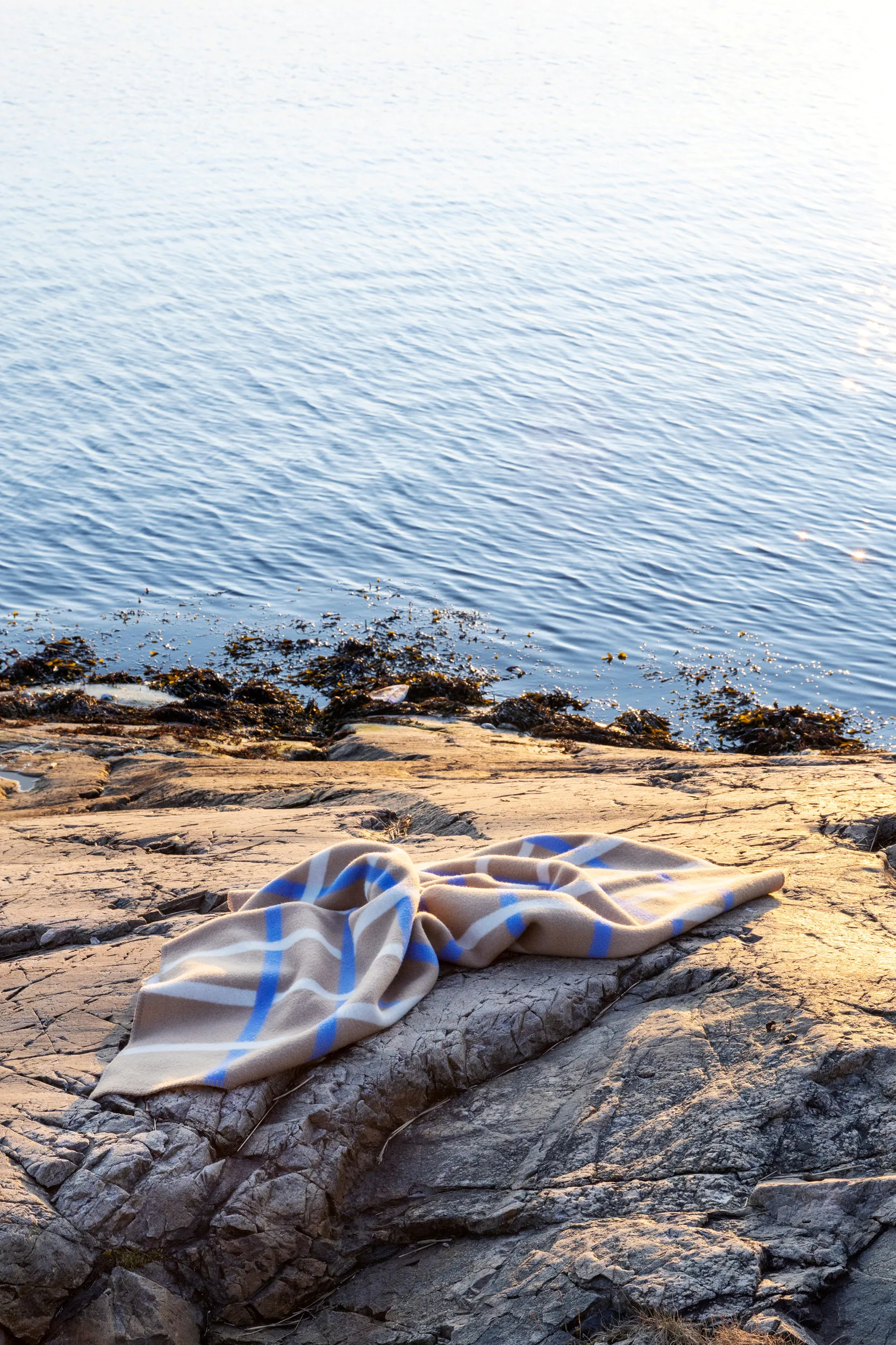 Knut koc 135x200 cm, Taupe Røros Tweed