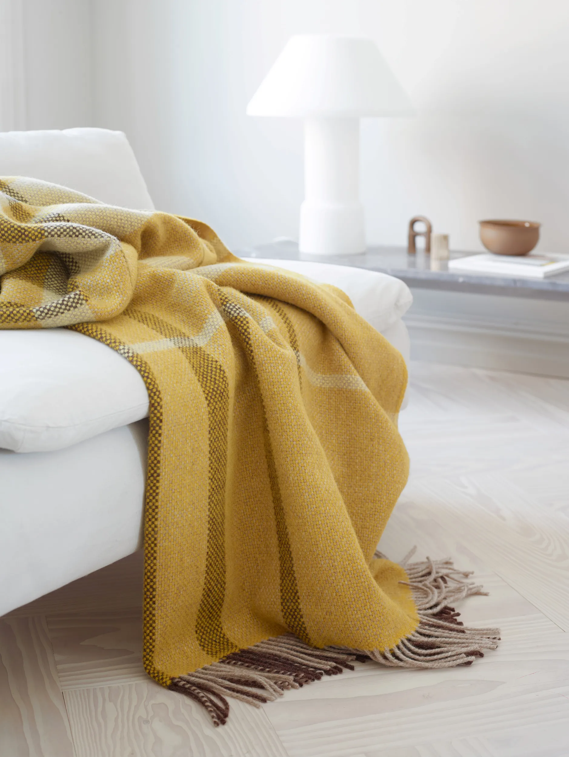 Koc Filos 145x220 cm, Yellow Røros Tweed