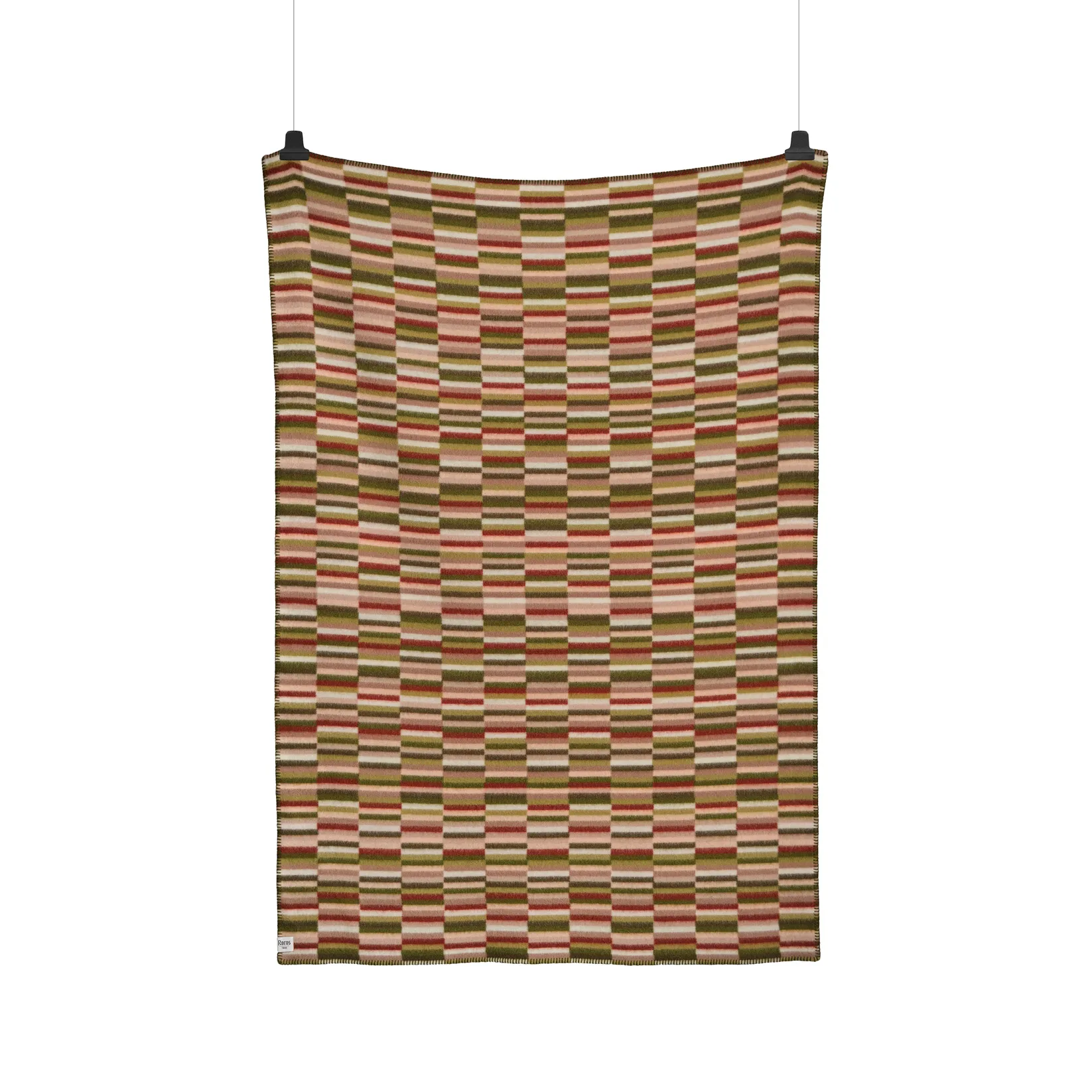 Koc Ida 135x200 cm, Olive burgundy Røros Tweed