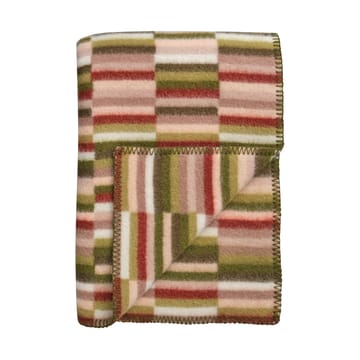 Koc Ida 135x200 cm - Olive burgundy - Røros Tweed