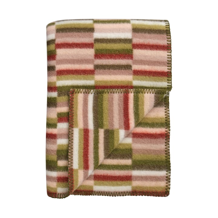 Koc Ida 135x200 cm, Olive burgundy Røros Tweed