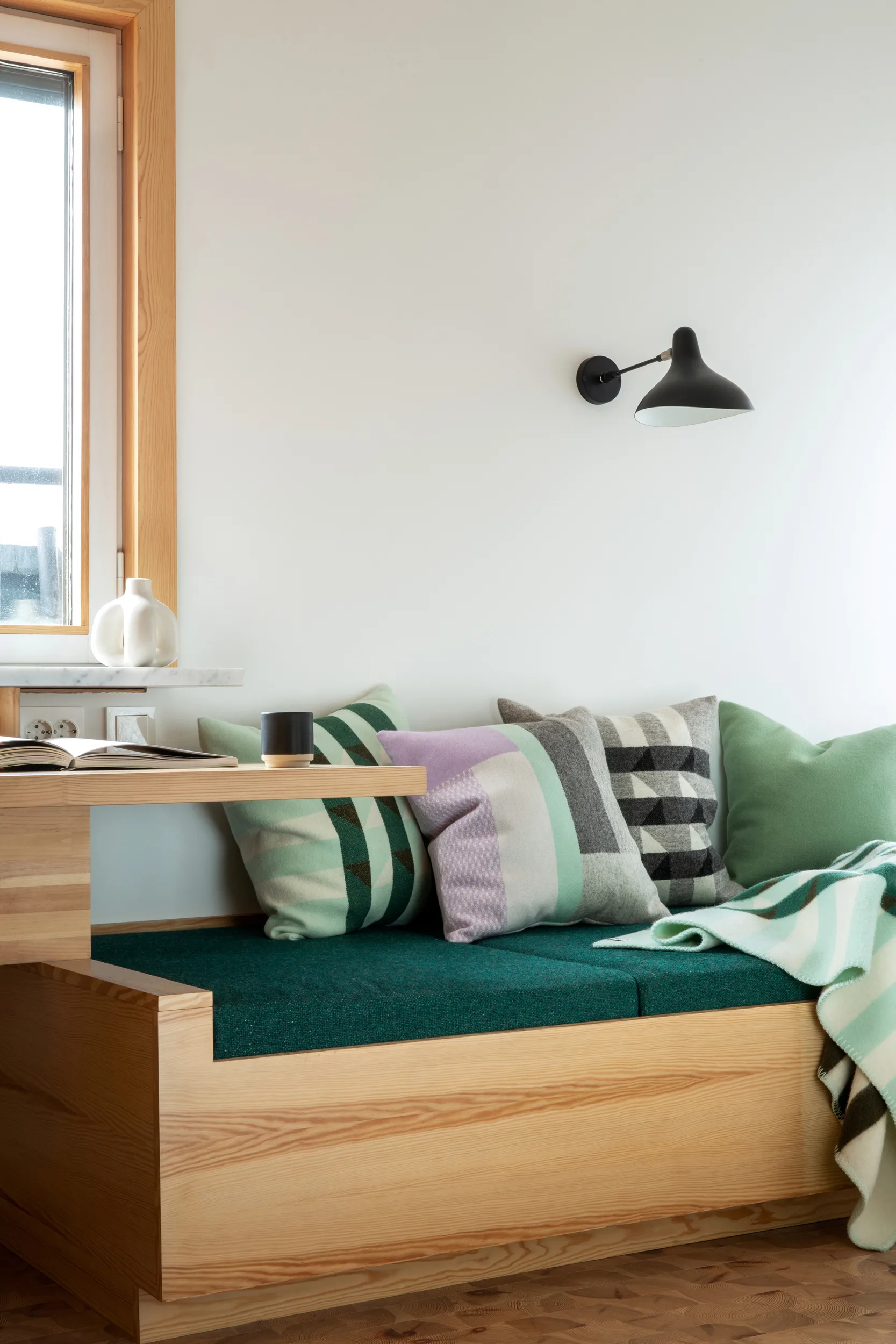 Koc Kvam 135x200 cm, Green Røros Tweed