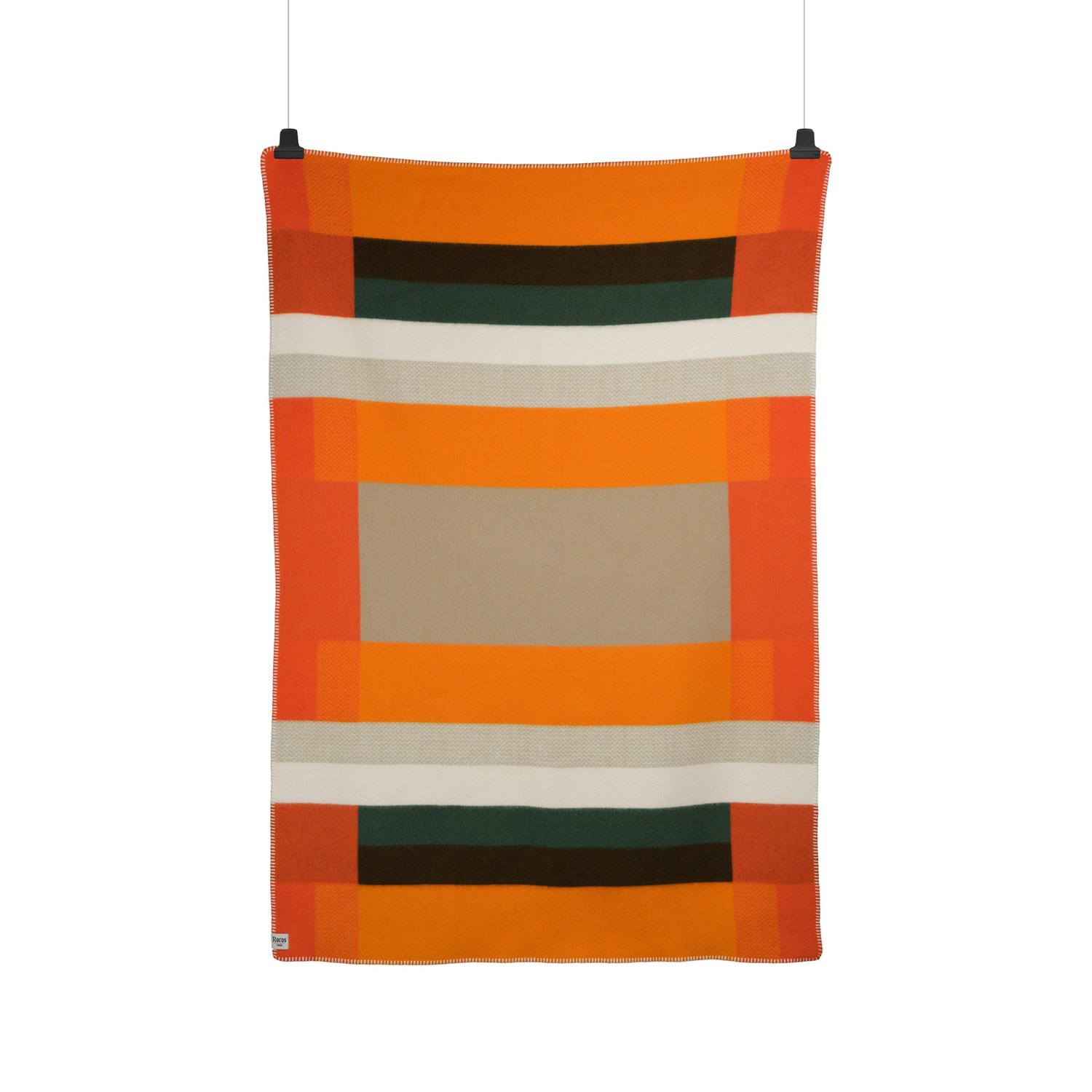 Røros Tweed Koc Mikkel 135x200 cm Orange | Skandynawski Design | Wełniane koce i pledy | Pomarańczowy