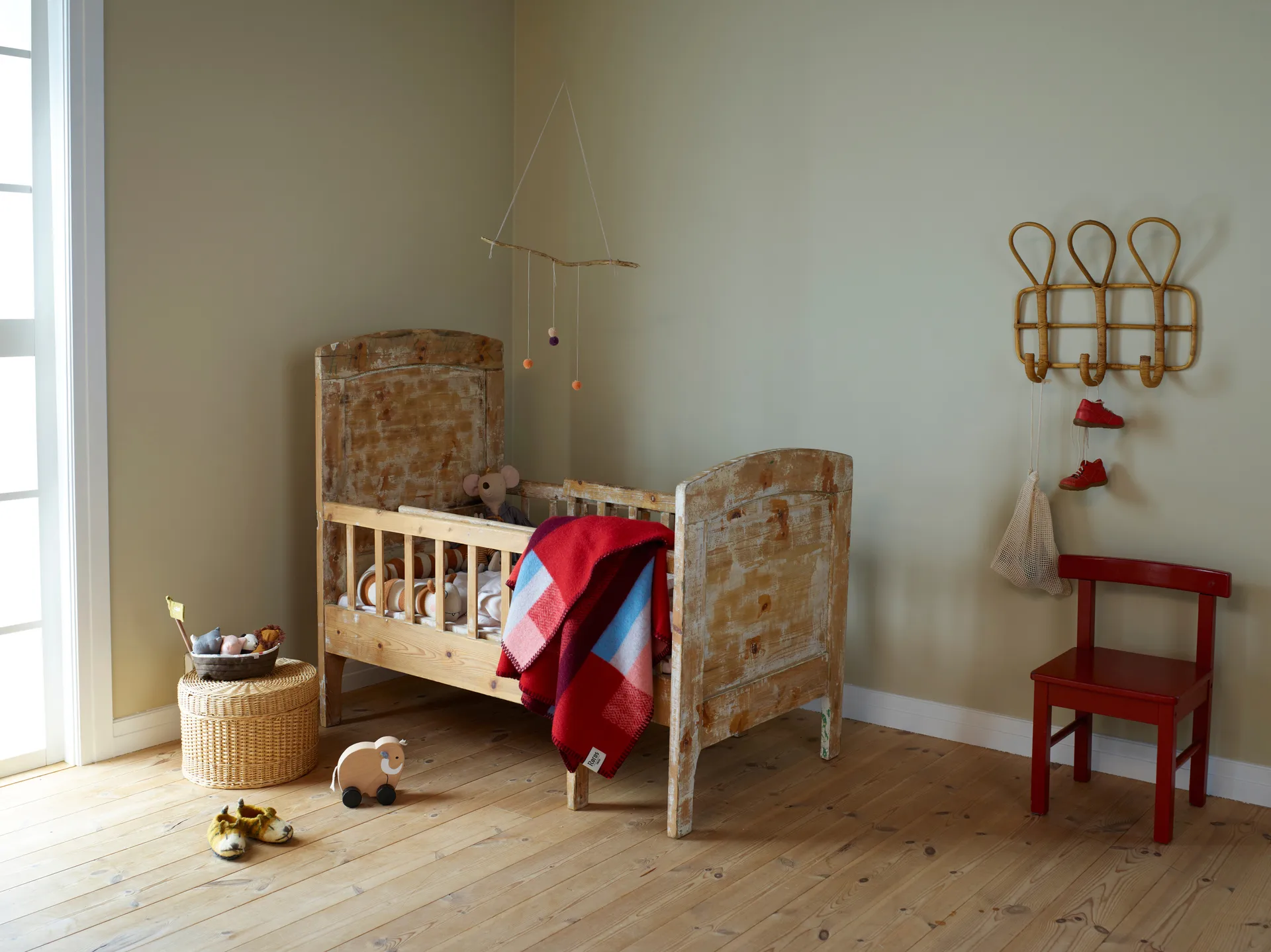 Koc Mikkel 135x200 cm, Red Røros Tweed