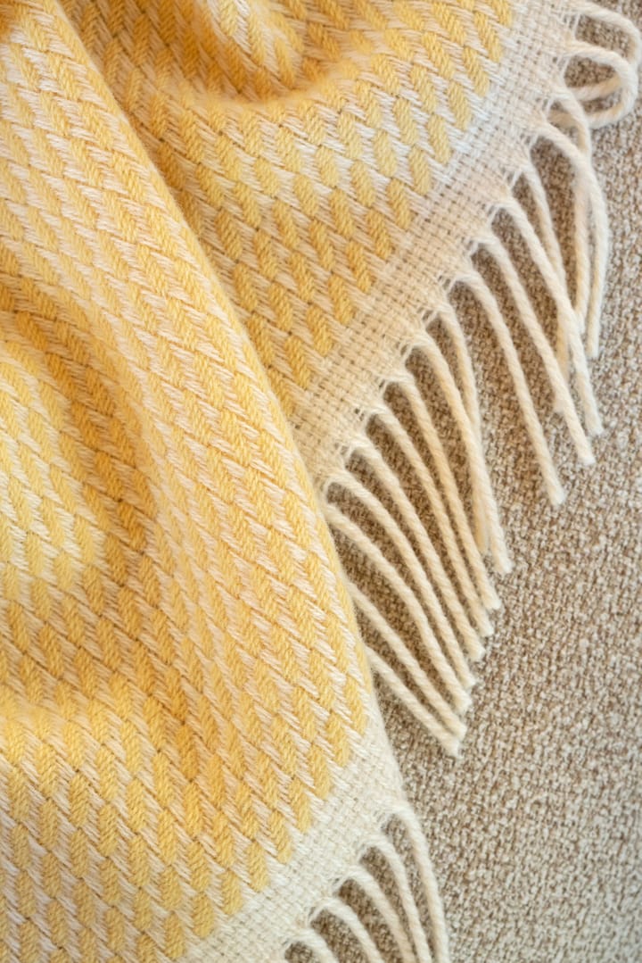 Mello koc 150x210 cm, Lemon yellow Røros Tweed