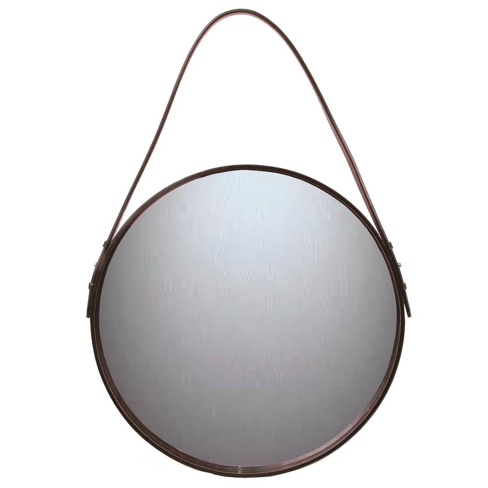 Ørskov Lustro Ørskov brązowe Ø 50 cm | Skandynawski Design | Lustra okrągłe | Brązowy