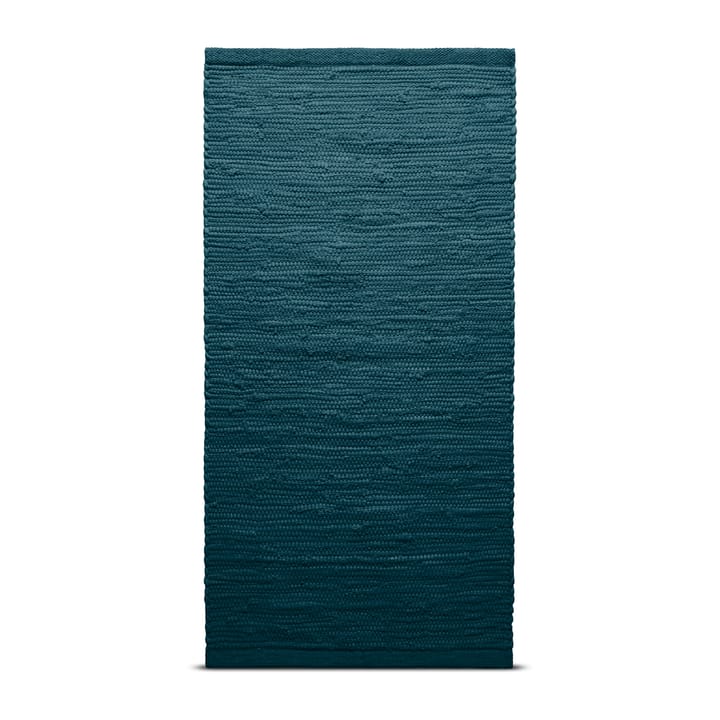 Dywan Cotton 65x135 cm - Petroleum (niebieski, odcień benzyny) - Rug Solid