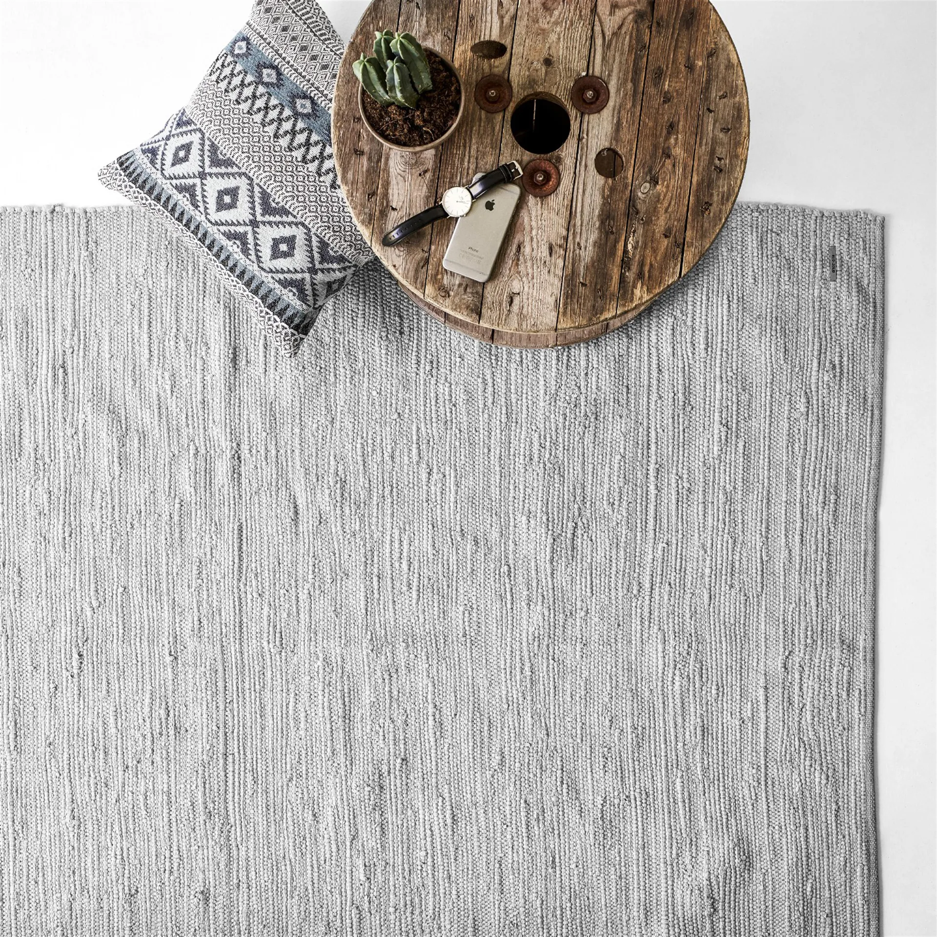 Dywan Cotton 75x200 cm, light grey (jasnoszary) Rug Solid