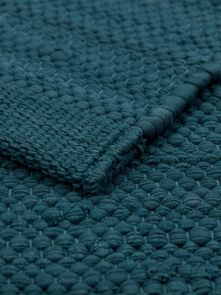 Dywan Cotton 75x200 cm, Petroleum (niebieski, odcień benzyny) Rug Solid